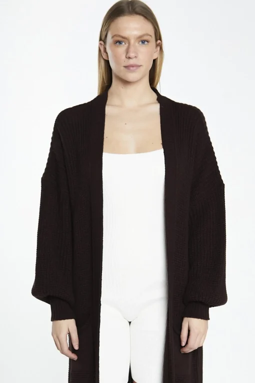 Glamorous Cardigans|Walnut Longline-Cardigan -