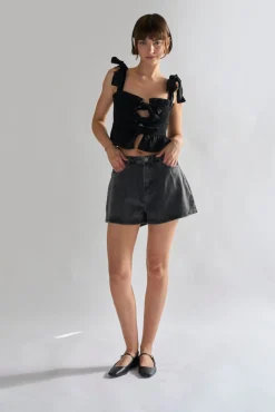 Glamorous Denim Shorts|Washed-Black Denim-Shorts -