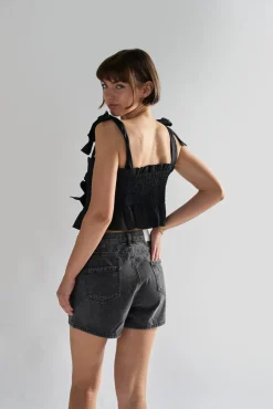 Glamorous Denim Shorts|Washed-Black Denim-Shorts -