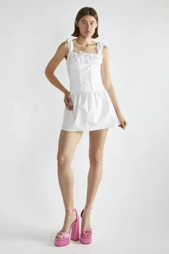 Glamorous Day Dresses|Mini Dresses|White A-Line Mini-Dress -