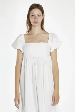 Glamorous Day Dresses|Midi & Midaxi Dresses|White Babydoll Midaxi-Dress -