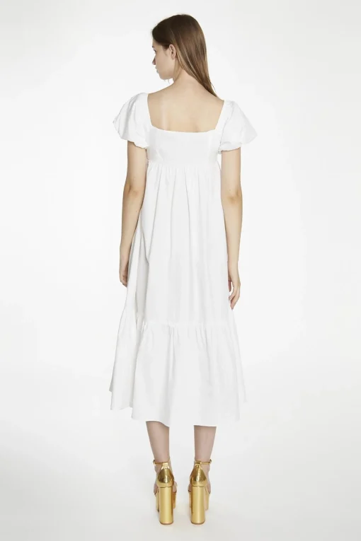 Glamorous Day Dresses|Midi & Midaxi Dresses|White Babydoll Midaxi-Dress -