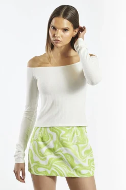 Glamorous Glamorous Care: Our Sustainable Collection|White Bardot Top -