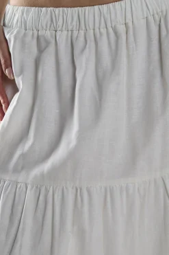 Glamorous Midi & Midaxi Skirts|White Chiffon Tiered Midaxi-Skirt -