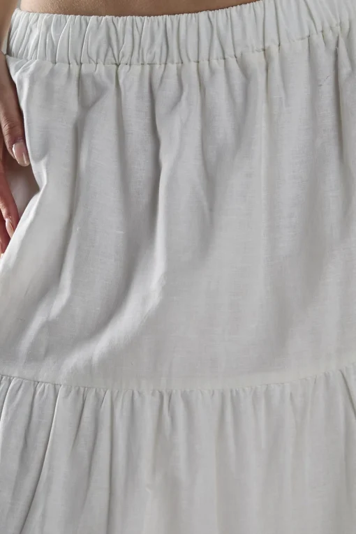 Glamorous Midi & Midaxi Skirts|White Chiffon Tiered Midaxi-Skirt -