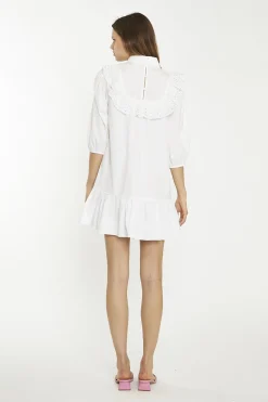 Glamorous Mini Dresses|Mini Dresses|White collared Shirt Mini-Dress -