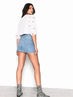 Glamorous Crops, Corsets & Bodysuits|White Floral 3/4 Length Sleeve Crop Top -