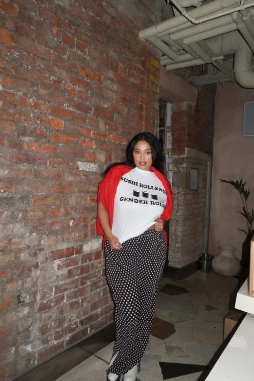 Glamorous Glamorous Curve|White Gender roll T shirt -