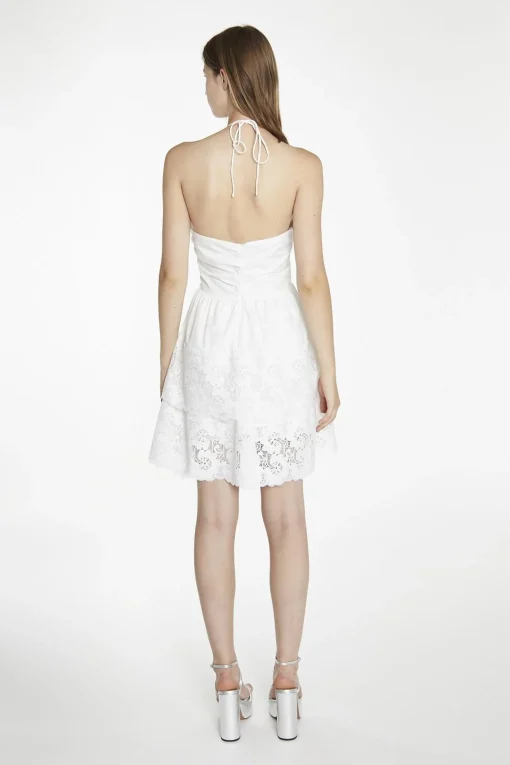 Glamorous Chic Escapes|Day Dresses|White Halterneck Mini-Dress -