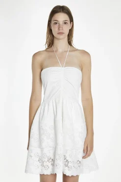 Glamorous Chic Escapes|Day Dresses|White Halterneck Mini-Dress -