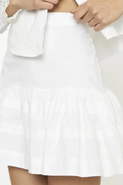 Glamorous Mini Skirts|White Pleated Mini-Skirt -