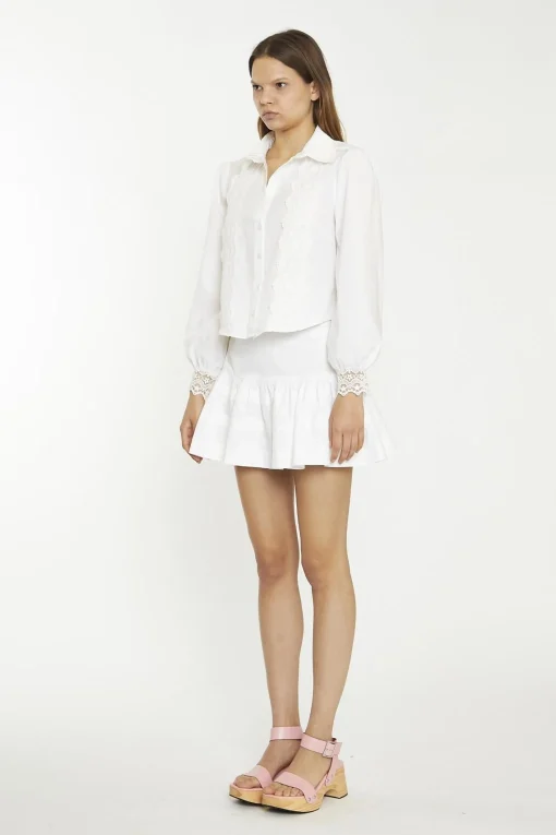 Glamorous Mini Skirts|White Pleated Mini-Skirt -