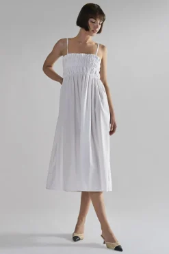 Glamorous Day Dresses|Midi & Midaxi Dresses|White Ruffled Midi-Dresses -