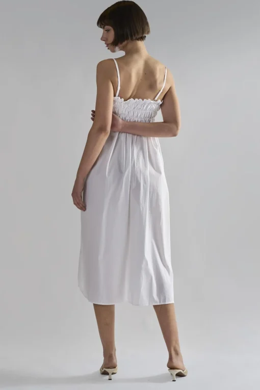 Glamorous Day Dresses|Midi & Midaxi Dresses|White Ruffled Midi-Dresses -