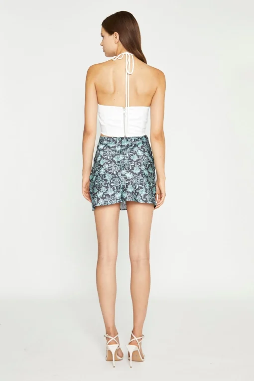 Glamorous Go To Partywear|Tops & T-shirts|White Satin Strappy Halterneck Corset-Top -