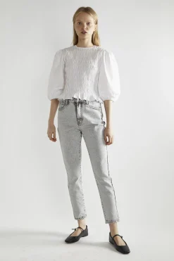 Glamorous Blouses & Shirts|White Shirred Top -