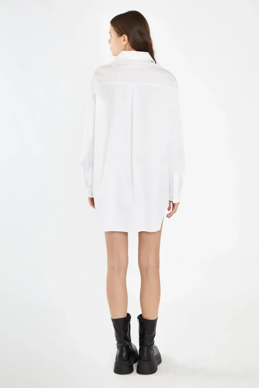 Glamorous Workwear|Day Dresses|White Shirt Mini-Dress -