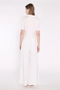 Glamorous Blouses & Shirts|White Short-Sleeve Cropped-Shirt -