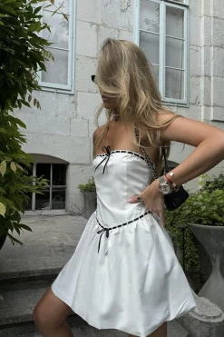 Glamorous Dresses|Day Dresses|White Sleeveless Skater Mini-Dress -