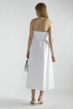 Glamorous Midi & Midaxi Dresses|Midi & Midaxi Dresses|White Smocked Midi-Dresses -