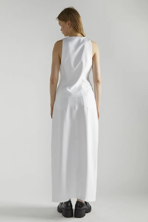 Glamorous Maxi Skirts|White Split Maxi-Skirt -