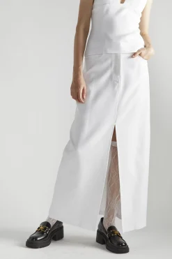 Glamorous Maxi Skirts|White Split Maxi-Skirt -