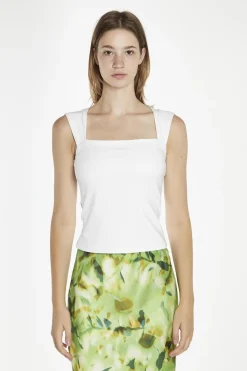 Glamorous Crops, Corsets & Bodysuits|White Square-Neck Top -