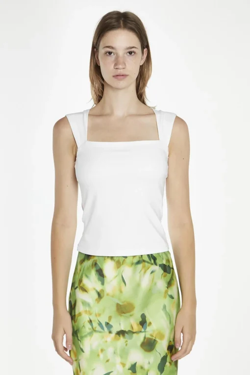 Glamorous Crops, Corsets & Bodysuits|White Square-Neck Top -