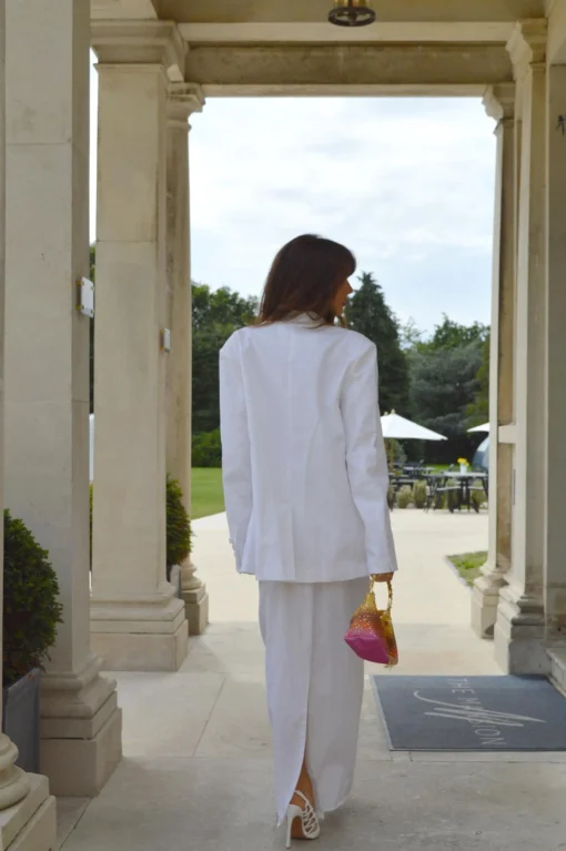 Glamorous Chic Escapes|Glamorous Studio|White Straight-Fit Maxi-Skirt -
