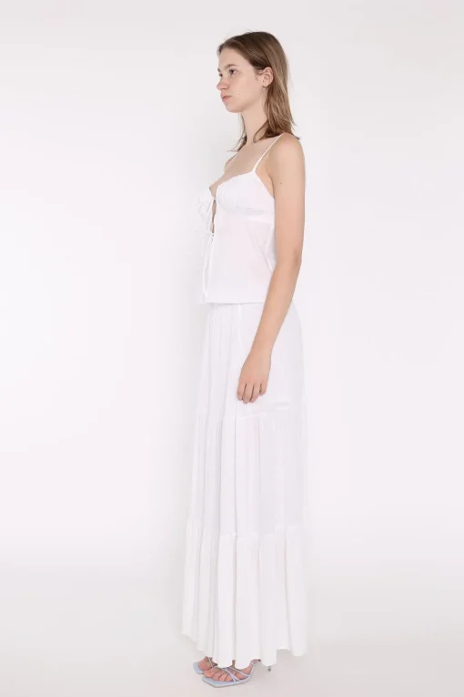 Glamorous Blouses & Shirts|White Tie-Front Top -