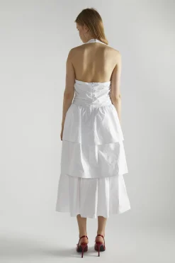 Glamorous Midi & Midaxi Dresses|Midi & Midaxi Dresses|White Tiered Midaxi-Dress -