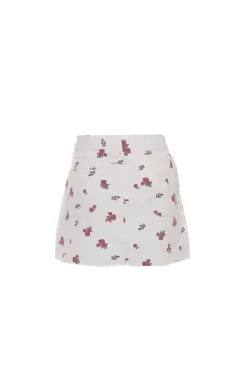 Glamorous Denim Skirts|Mini Skirts|White-Ditsy-Denim Mini-Skirts -