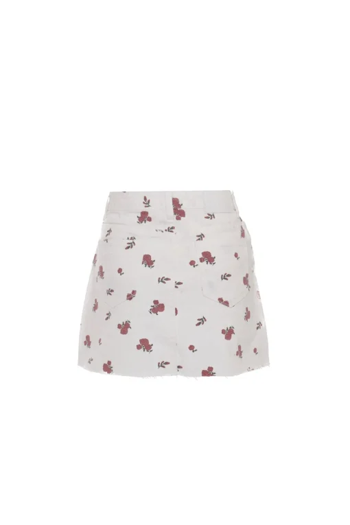 Glamorous Denim Skirts|Mini Skirts|White-Ditsy-Denim Mini-Skirts -
