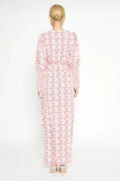 Glamorous Best Dressed Guest|Day Dresses|White-Red-Pink-Floral Wrap Maxi Dress -