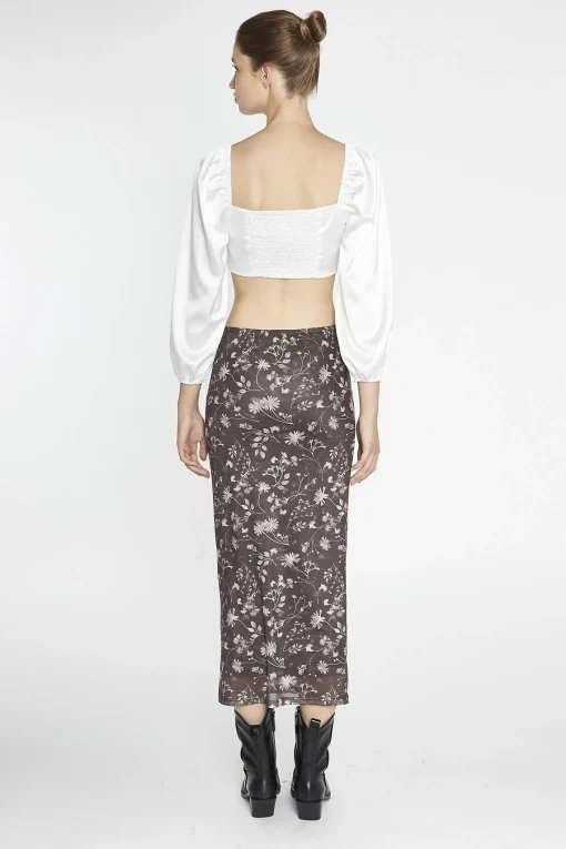 Glamorous Crops, Corsets & Bodysuits|Blouses & Shirts|White-Satin Corset Crop-Top -