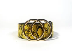 Glamorous Belts|Yellow-Snake Belt -